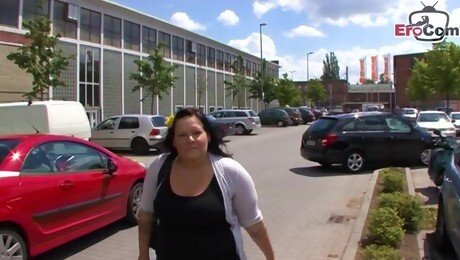 Chubby german girl picked up on Street for Fuck casting