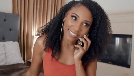 Appetizing ebony babe mind-blowing porn movie