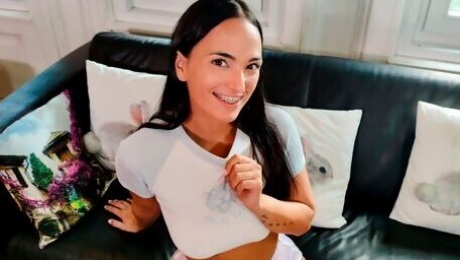 Sweet Claudia's blowjob scene